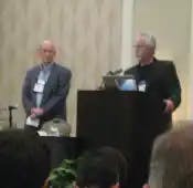 Joel Bruckenstein and David Drucker welcome 450+ attendees to the official start of conference