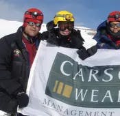 Success for Ron Carson (far left) is measured in summits, both of the mountaintop variety and billions of AUM. LPL's soon-to-be mega-RIA principal is photographed here on Mt. Ranier south of Seattle.